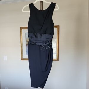 Alex Evenings Elegant Black Dress with Beaded Detail